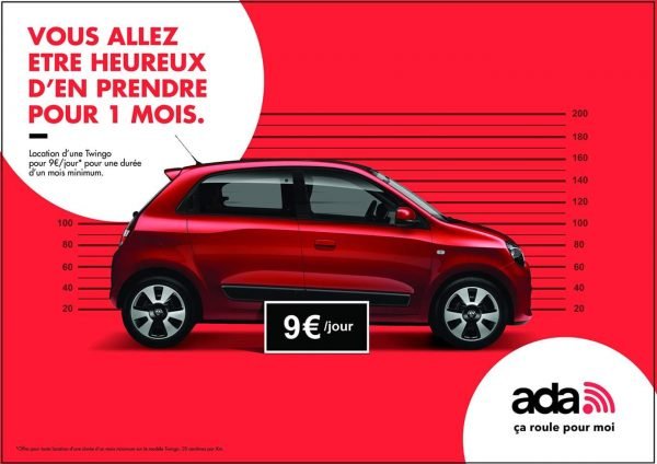 ADA location au mois